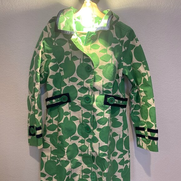 Boden Women's Abstract Pattern Hooded Raincoat - Picture 1 of 6